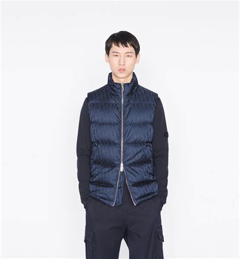 dior monogram jacket mens|Dior sleeveless down jacket.